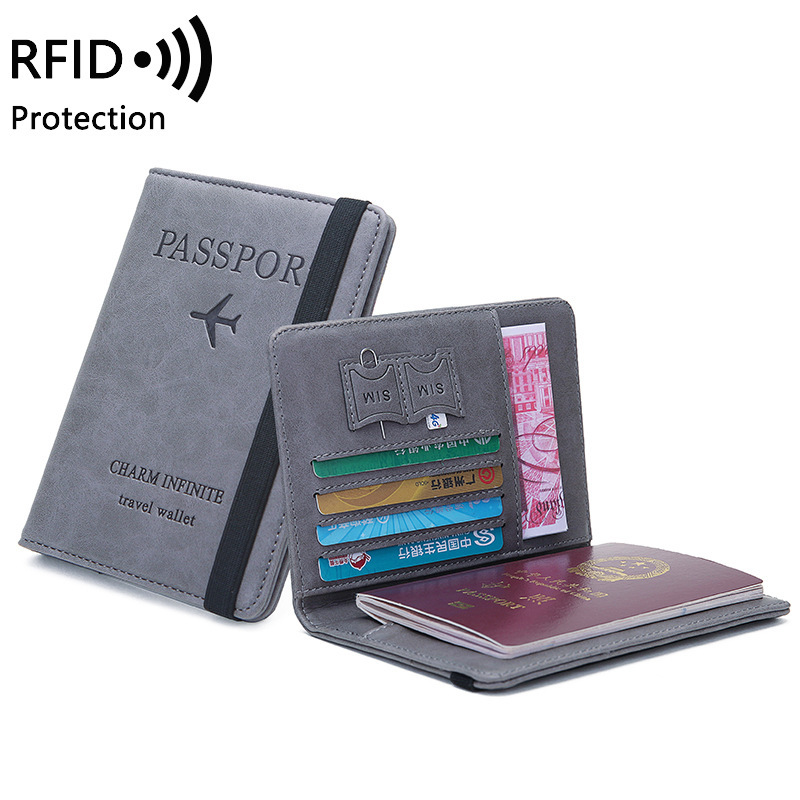 Men'S Accessories Wallet - Bộ Thun Da Hộ Chiếu Passport