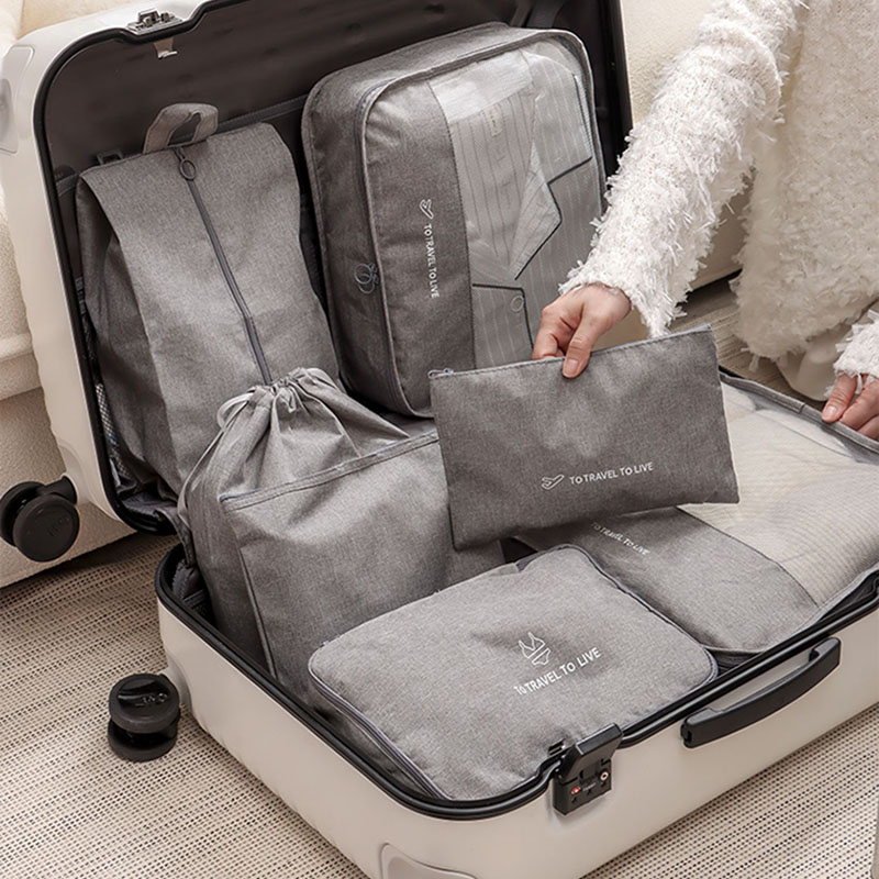 Travel Organizer Men - 7 Piece Travel Packing Cubes Set
