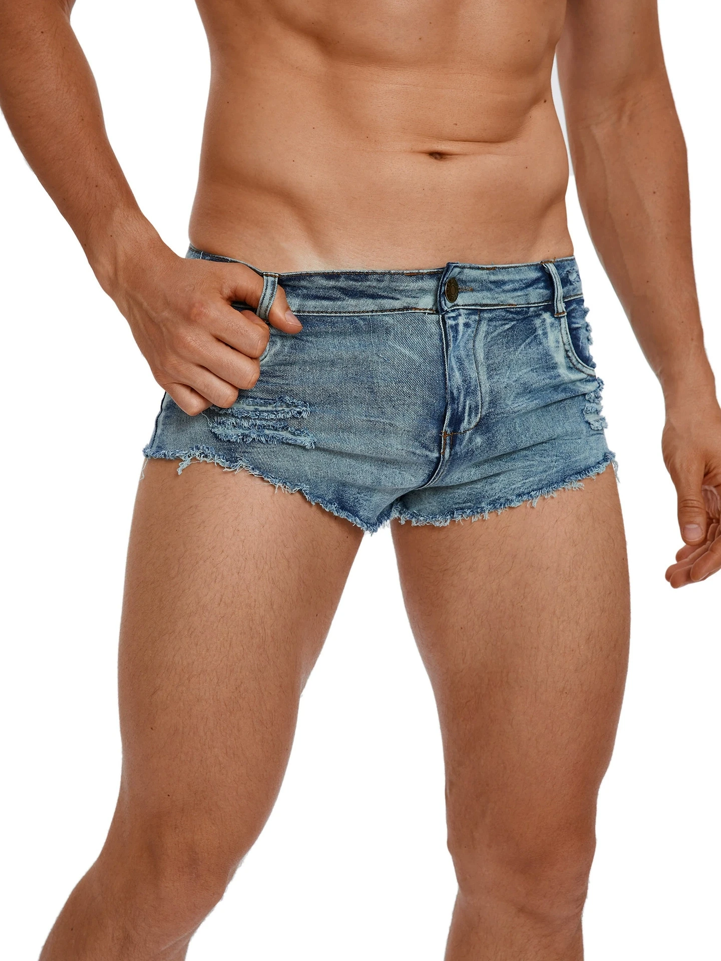 Men'S Accessories For Jeans - Men's Low Waist Jeans Shorts Fashion