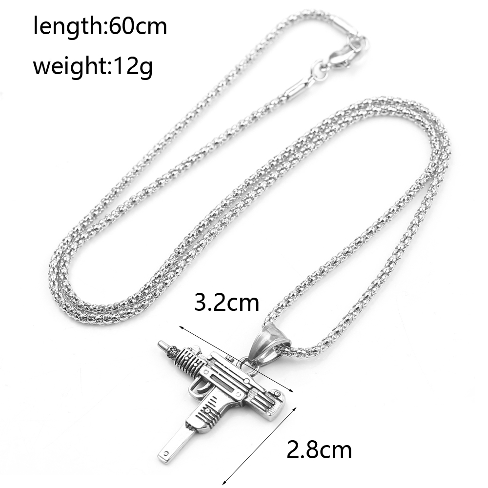 Punk Uzi Pistol Machine Gun Ne - đánh giá và giá Men Accessories Jewelry