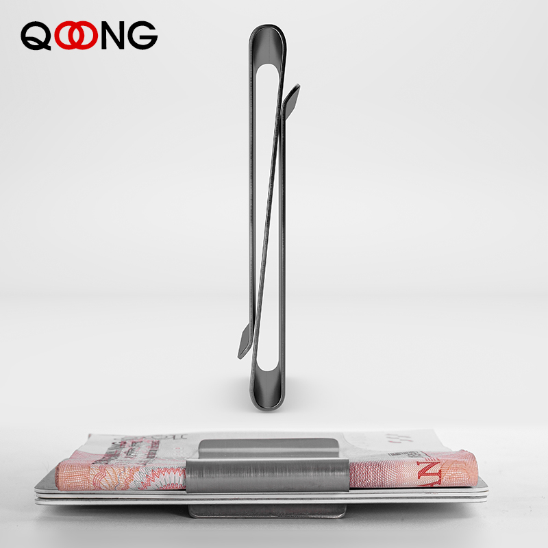 QOONG Thép Không Gỉ Mỏng 2 Mặt - đánh giá và giá Money Clip Slim