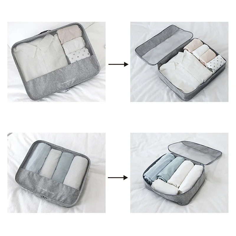 7 Piece Travel Packing Cubes S - đánh giá và giá Travel Organizer Men