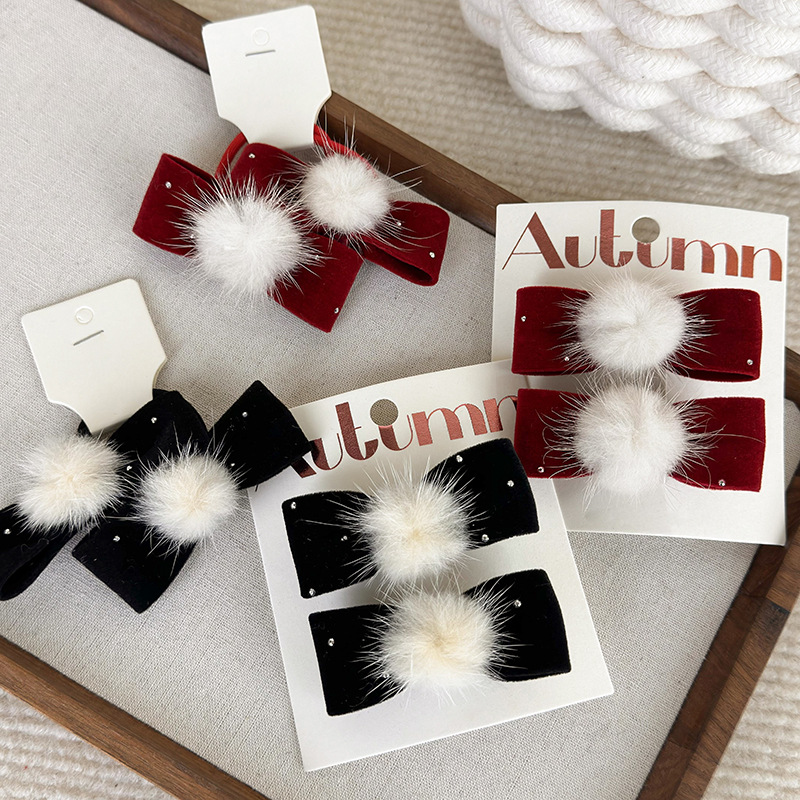 Winter Velvet Head Rope Hairpi - đánh giá và giá Tie Clip Set