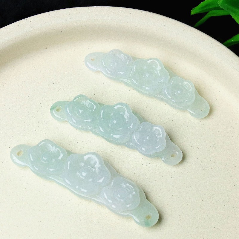 1pc Natural Jadeite Emerald Fl - đánh giá và giá Men Accessories Jewelry