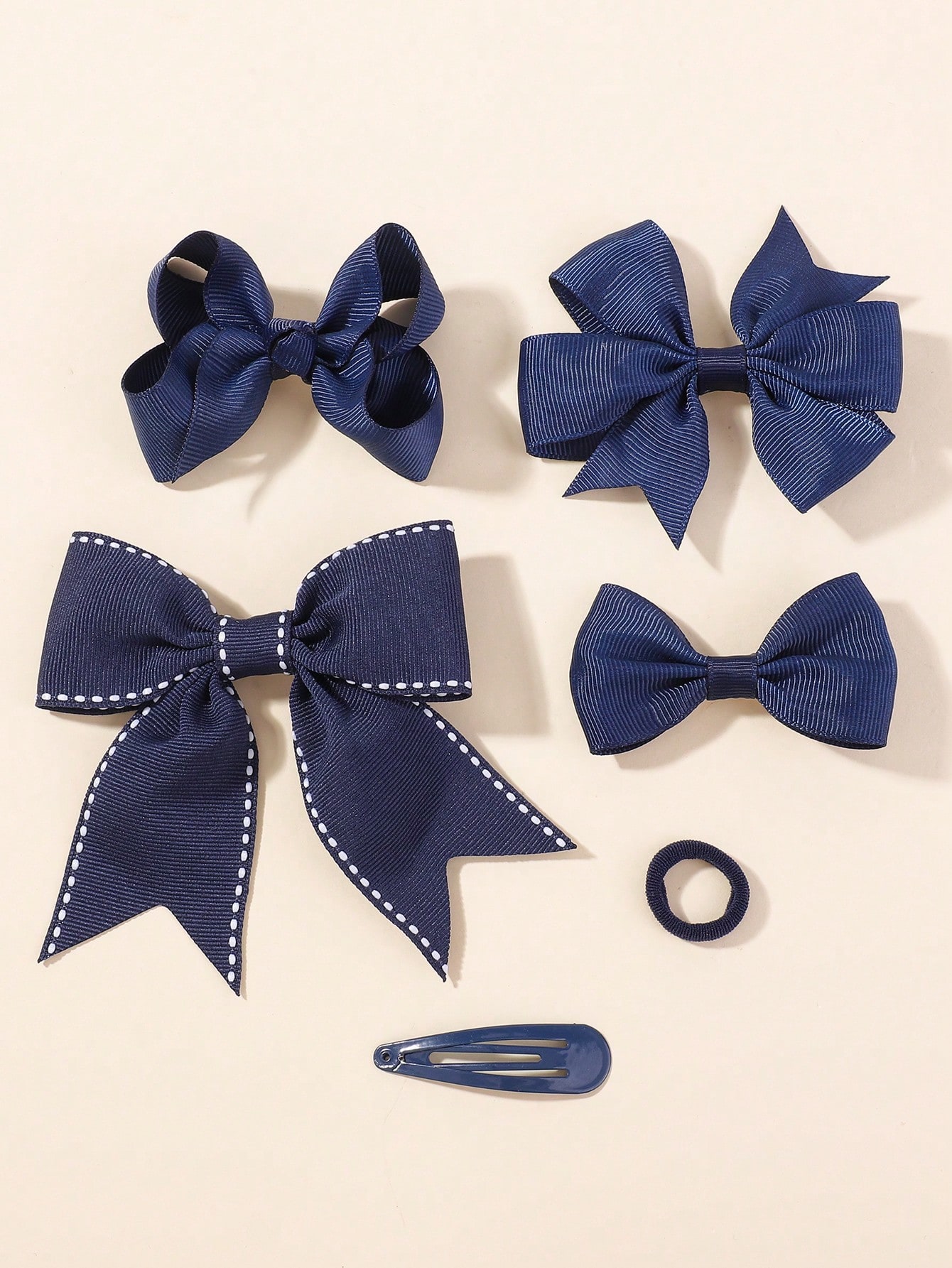 34Pcs Navy Blue Bow Hair Acces - đánh giá và giá Tie Clip Set