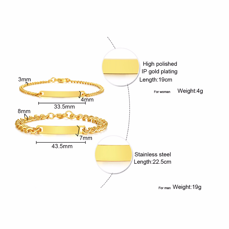 Đĩa Id Tag Thanh Vòng Tay Cuba - đánh giá và giá Men Accessories All