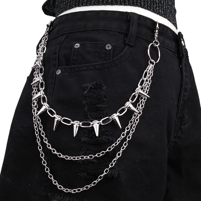 Hip Hop Punk Rock Metal Pants  - đánh giá và giá Men'S Accessories For Jeans