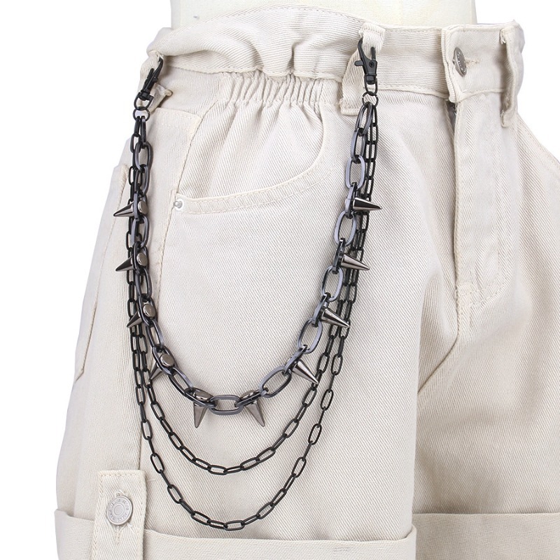 Hip Hop Punk Rock Metal Pants  - đánh giá và giá Men'S Accessories For Jeans