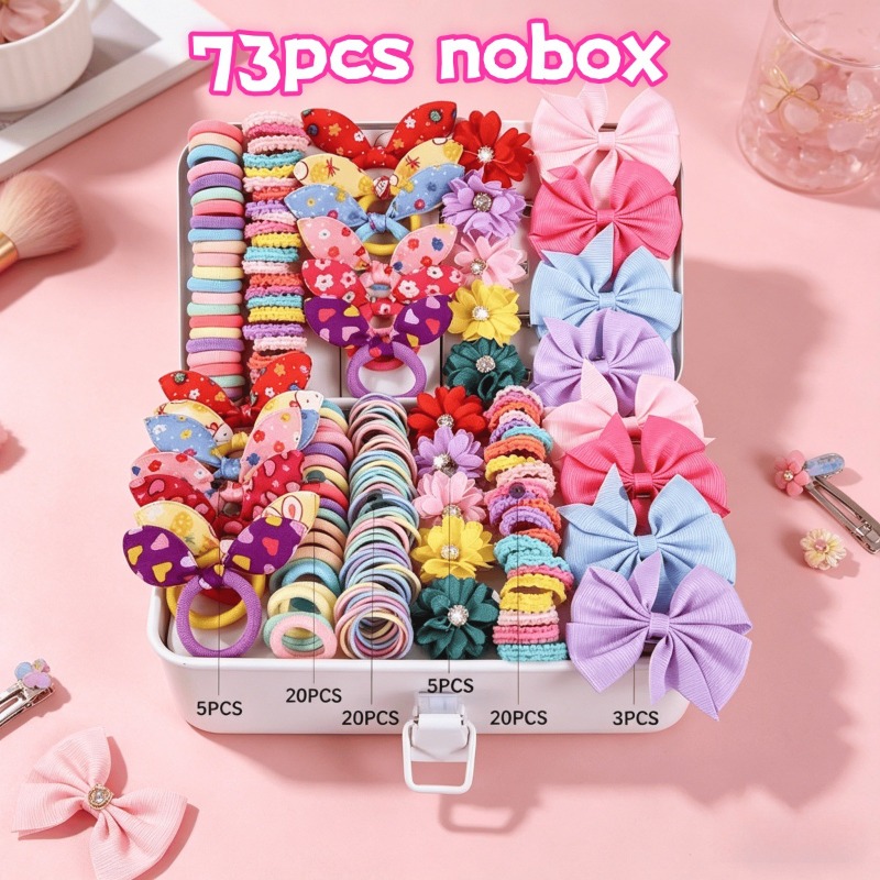 73PCS   New Fabric Girls Hair  - đánh giá và giá Tie Clip Set