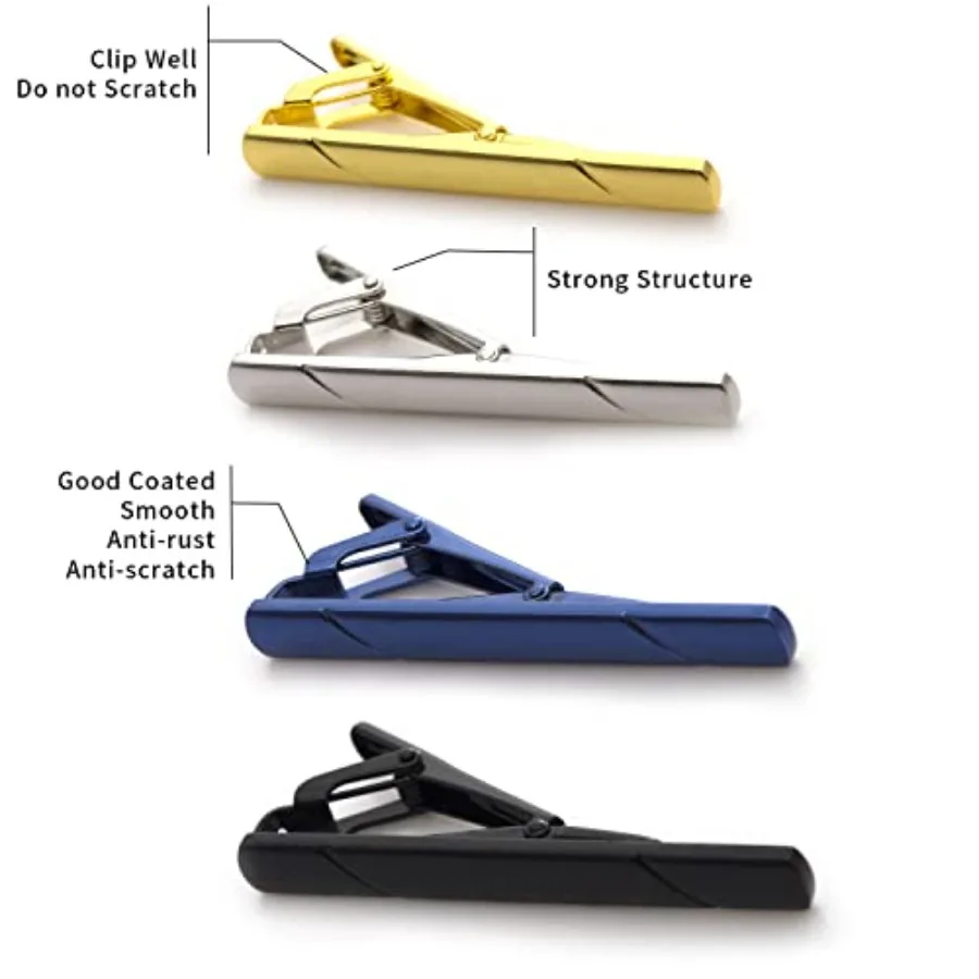 4Pcs Tie Clips For Men Tie Bar - đánh giá và giá Men Accessories Gift