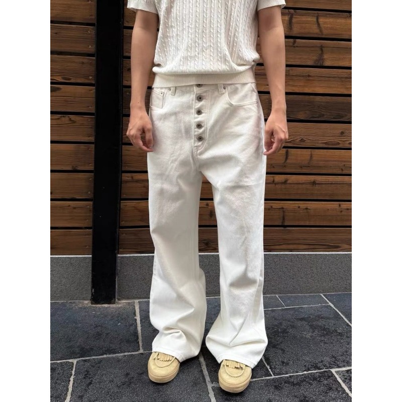 Men's White Wide Leg Jeans Hig - đánh giá và giá Men'S Accessories For Jeans