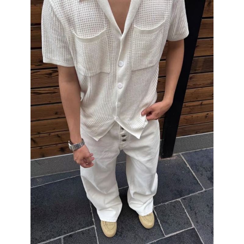 Men's White Wide Leg Jeans Hig - đánh giá và giá Men'S Accessories For Jeans